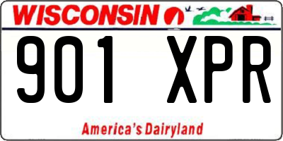 WI license plate 901XPR