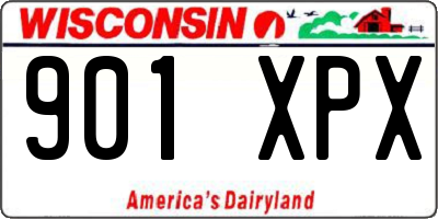 WI license plate 901XPX
