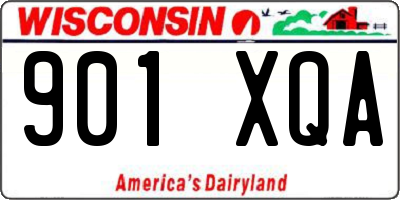 WI license plate 901XQA