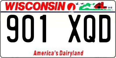 WI license plate 901XQD