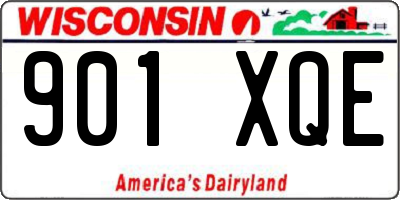 WI license plate 901XQE