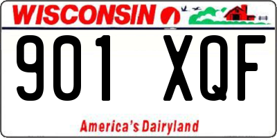 WI license plate 901XQF