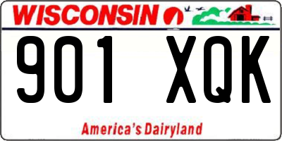 WI license plate 901XQK