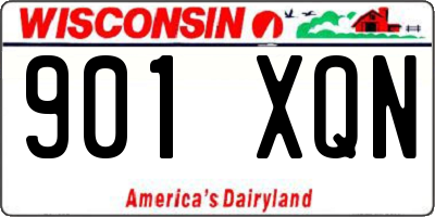 WI license plate 901XQN
