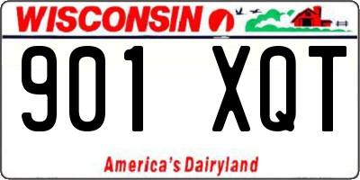 WI license plate 901XQT