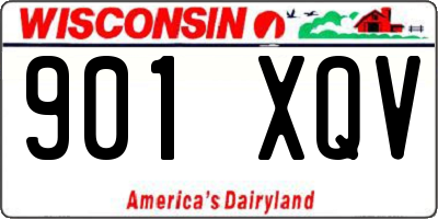 WI license plate 901XQV