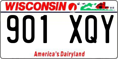 WI license plate 901XQY