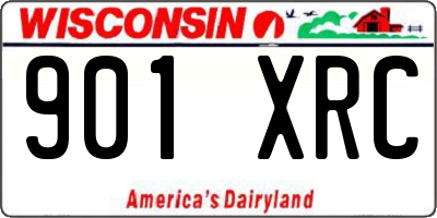 WI license plate 901XRC