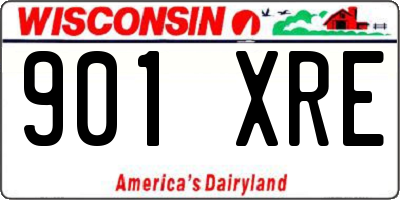 WI license plate 901XRE