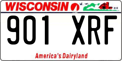 WI license plate 901XRF
