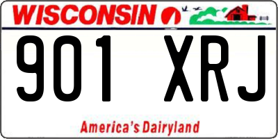 WI license plate 901XRJ