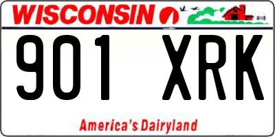WI license plate 901XRK