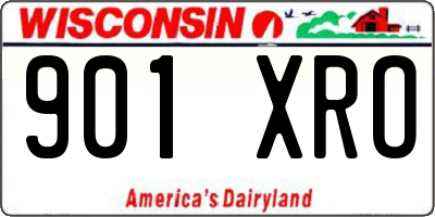 WI license plate 901XRO