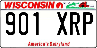 WI license plate 901XRP