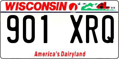 WI license plate 901XRQ