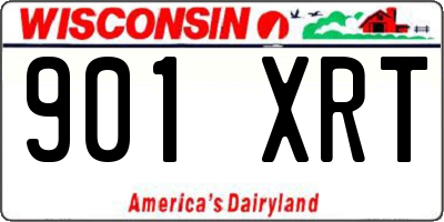 WI license plate 901XRT