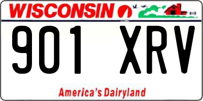 WI license plate 901XRV