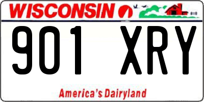 WI license plate 901XRY