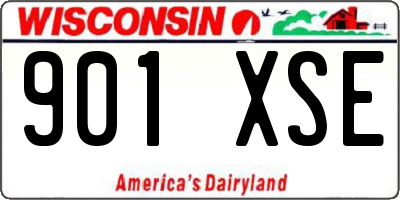WI license plate 901XSE