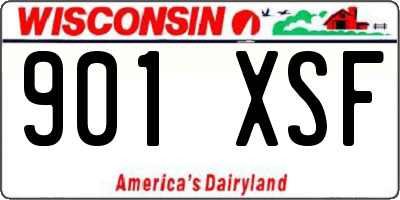 WI license plate 901XSF