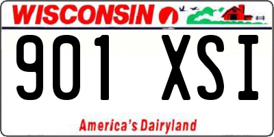 WI license plate 901XSI