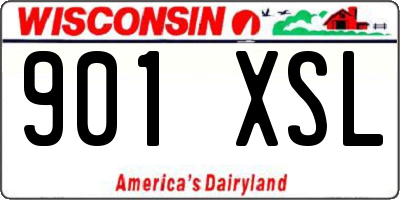 WI license plate 901XSL
