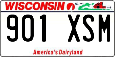 WI license plate 901XSM