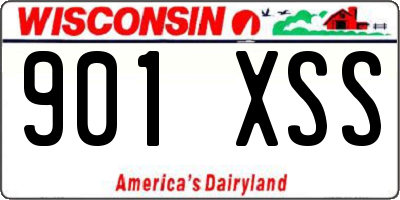 WI license plate 901XSS