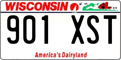 WI license plate 901XST
