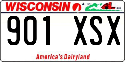 WI license plate 901XSX
