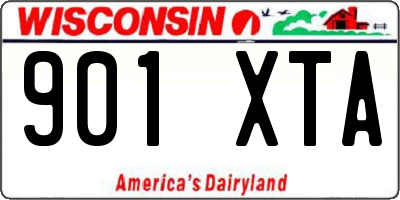 WI license plate 901XTA