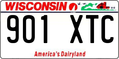 WI license plate 901XTC
