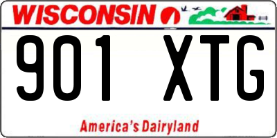 WI license plate 901XTG