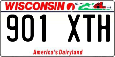 WI license plate 901XTH