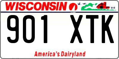 WI license plate 901XTK