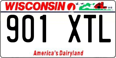 WI license plate 901XTL