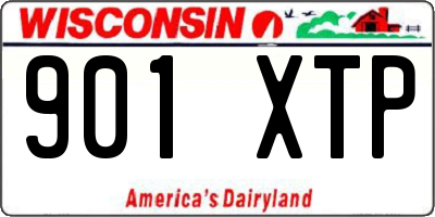 WI license plate 901XTP