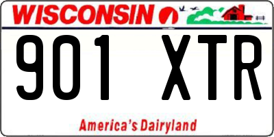 WI license plate 901XTR