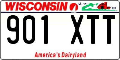 WI license plate 901XTT