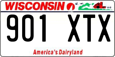 WI license plate 901XTX