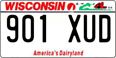 WI license plate 901XUD