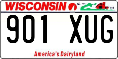 WI license plate 901XUG
