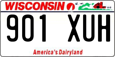 WI license plate 901XUH