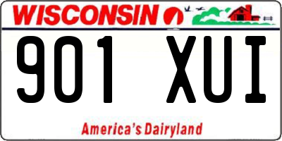 WI license plate 901XUI