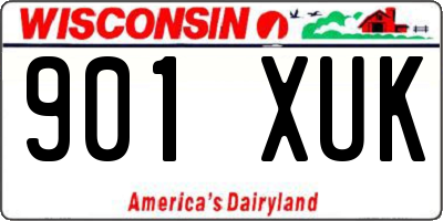 WI license plate 901XUK