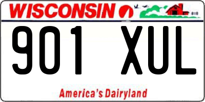 WI license plate 901XUL