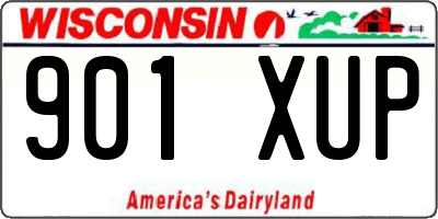 WI license plate 901XUP