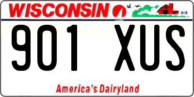 WI license plate 901XUS