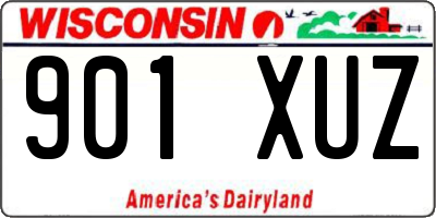 WI license plate 901XUZ