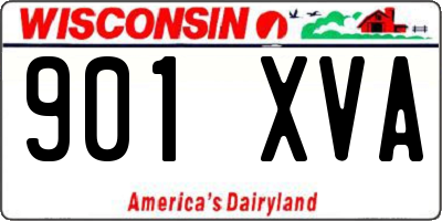 WI license plate 901XVA